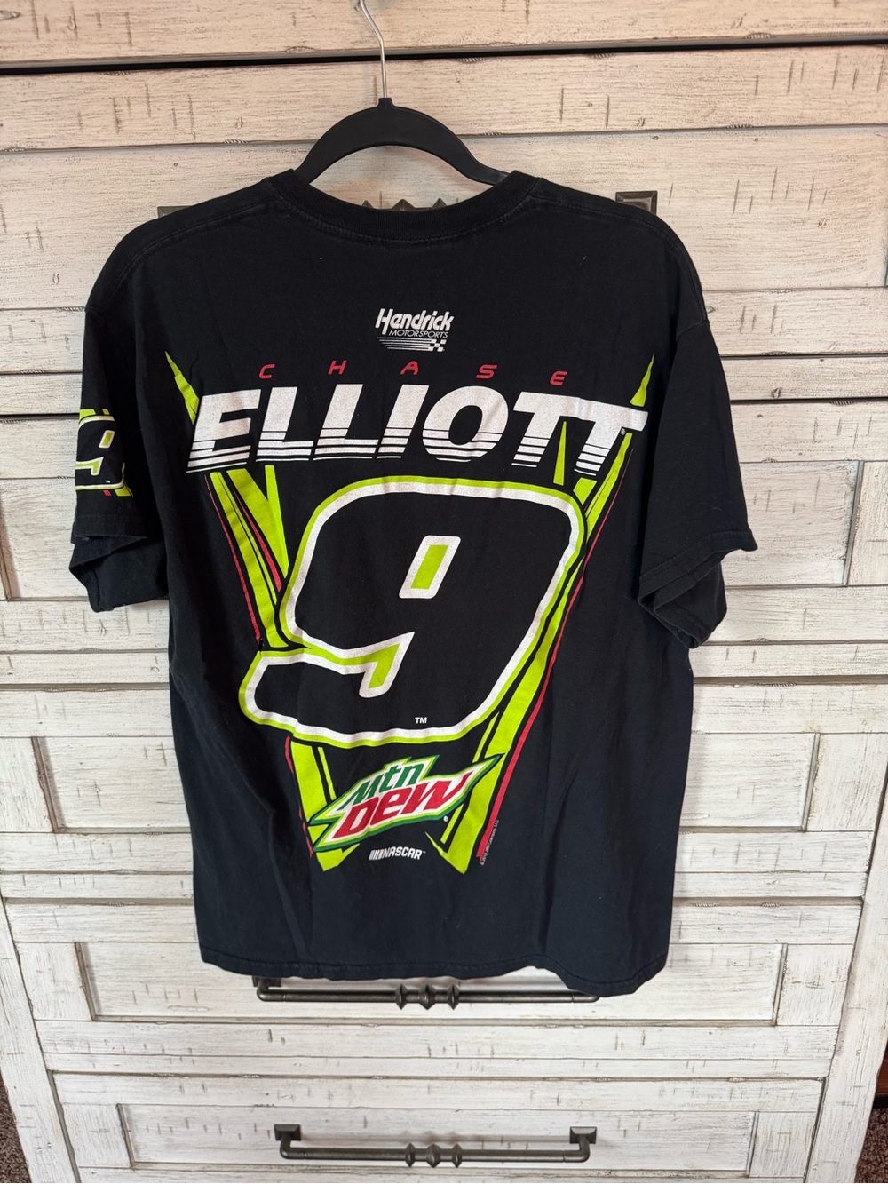 Hendrick Motorsports Black Racing Logo Tee - Large